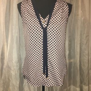 MICHAEL KORS TIE NECK BLOUSE